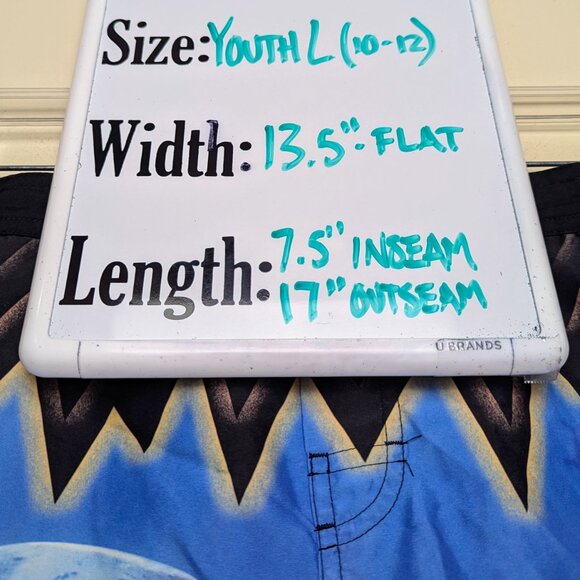 Y2K Finding Nemo Sharks Disney Store Swimsuit Swim Trunks Bathing Suit Bruce - Picture 9 of 9